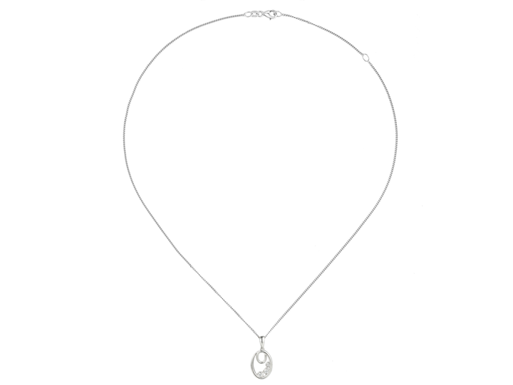 Silver Pendant with Three-Stones Cubic Zirconia Carathea & Jools jewellers Bridgwater