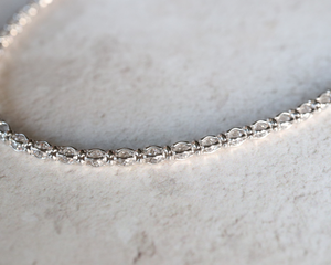 Silver Enclosed CZ Tennis Necklace - Carathea jewellers