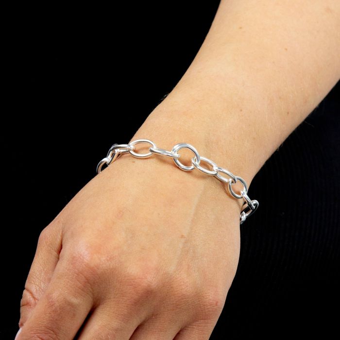 Silver Charm Carrier Bracelet