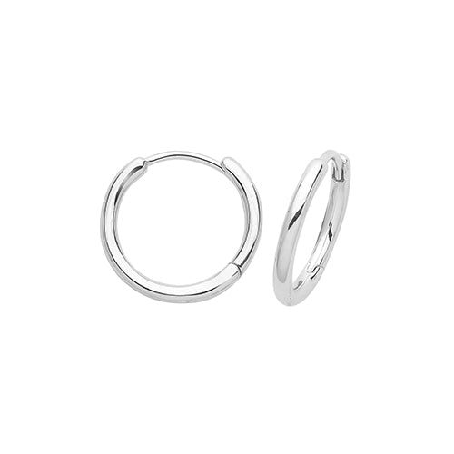 silver clicker hoop earrings - Carathea jewellers