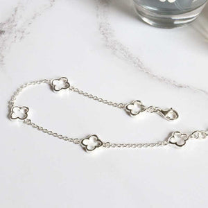 silver clover bracelet - Carathea jewellers