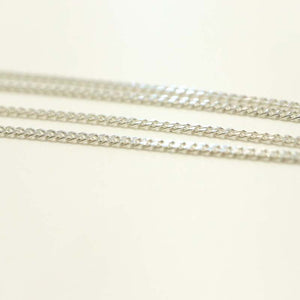 silver curb chain 18" - Carathea jewellers