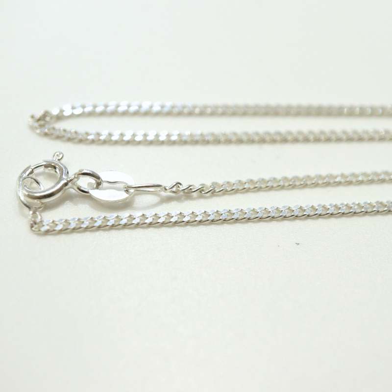 silver curb chain 18" - Carathea jewellers