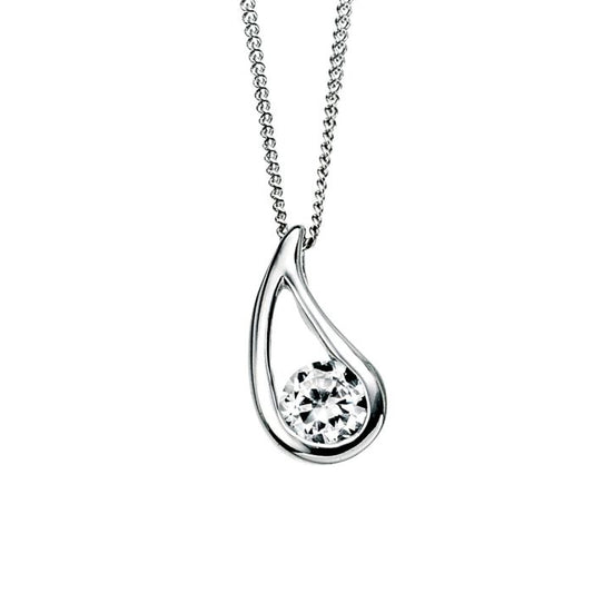 Cubic Zirconia Teardrop Pendant