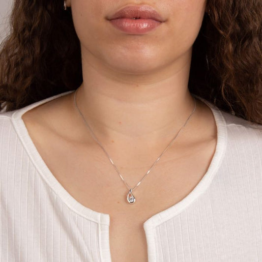 Cubic Zirconia Teardrop Pendant