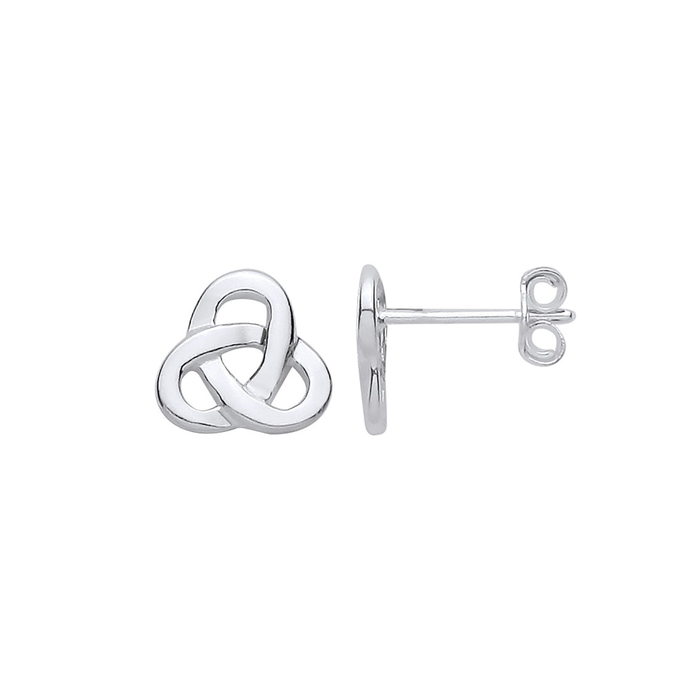 silver dainty celtic stud earrings - Carathea & Jools