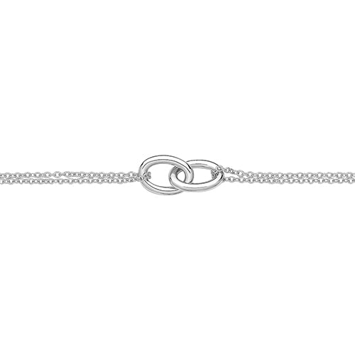 double stranded silver bracelet with interlocking ovals - Carathea and Jools