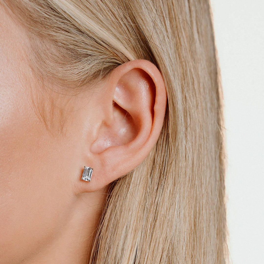 Diamonfire Emerald Cut Zirconia Earrings Earrings| Carathea & Jools