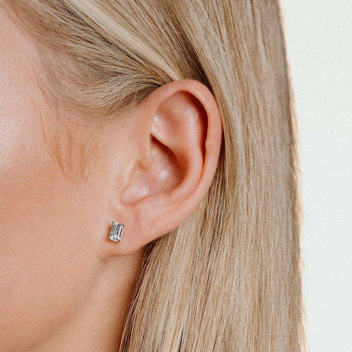 Diamonfire Emerald Cut Zirconia Earrings Earrings| Carathea & Jools