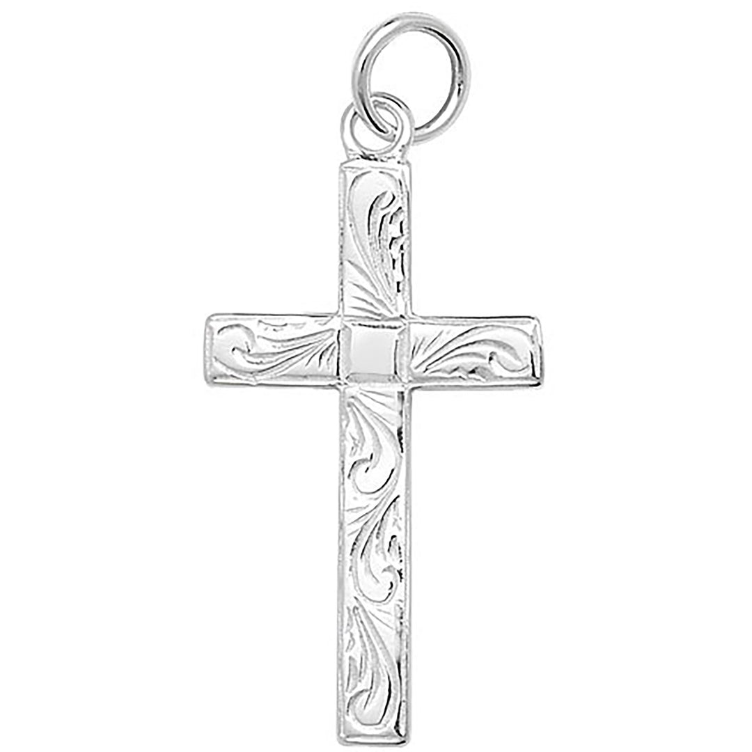 silver engraved cross pendant - Carathea & Jools