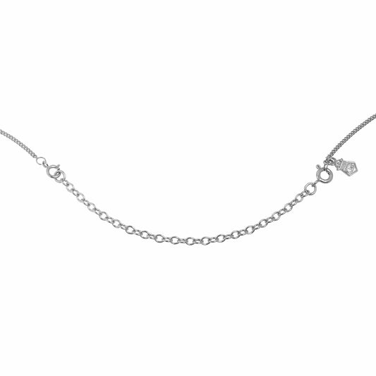 silver necklace extension chain - Carathea jewellers