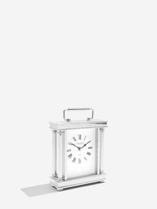 silver finish carriage clock - Carathea