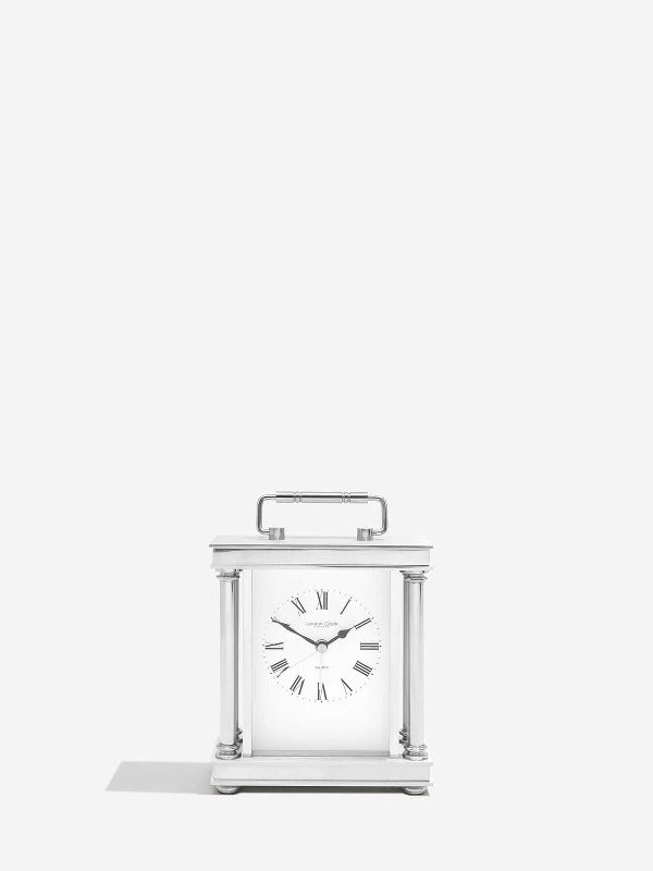 silver finish carriage clock - Carathea