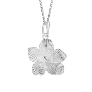 silver floral sunray pendant with chain | Carathea jewellers