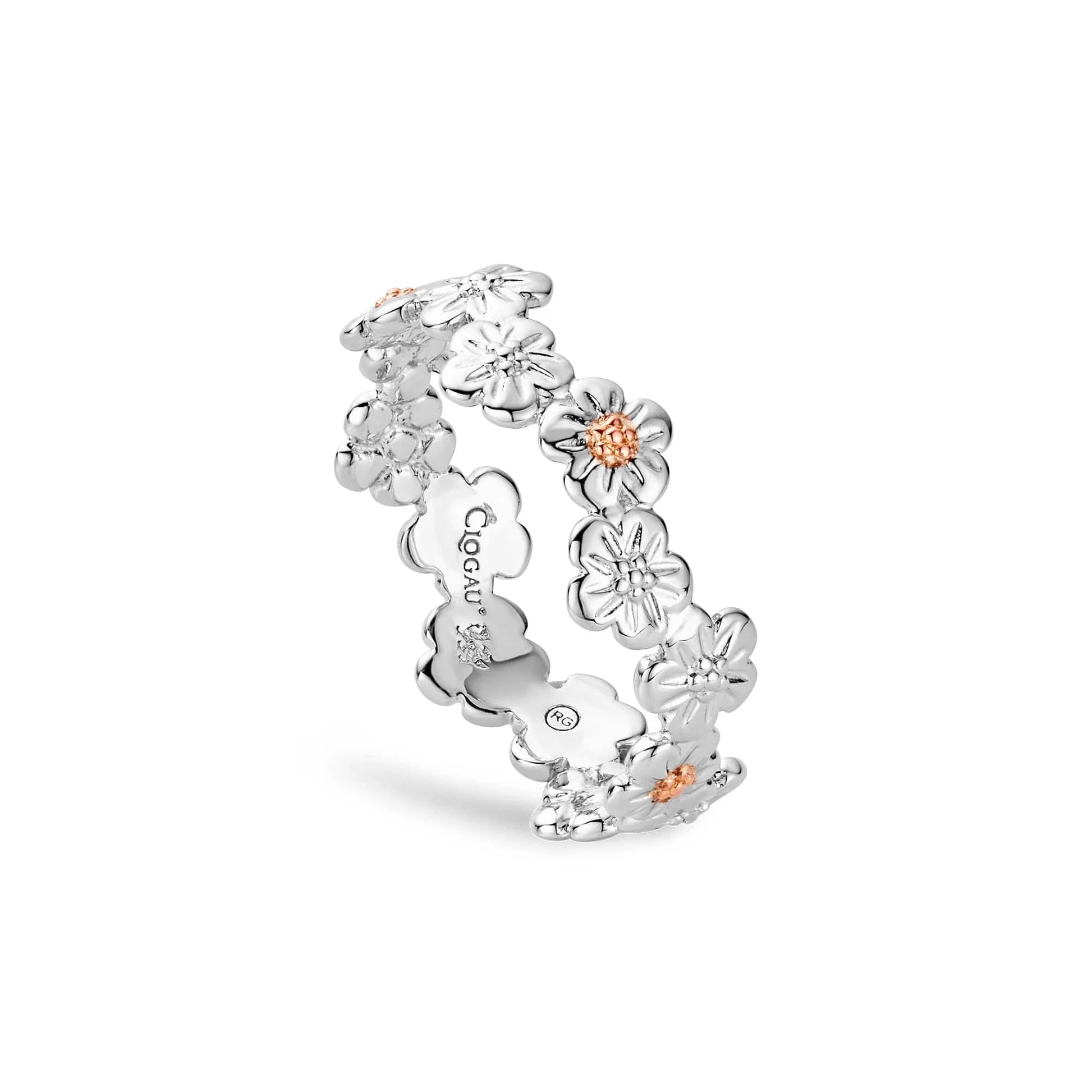 Clogau Silver & Welsh Gold Forget me Not Ring