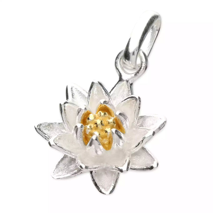 waterlily of july flower pendant - Carathea jewellers
