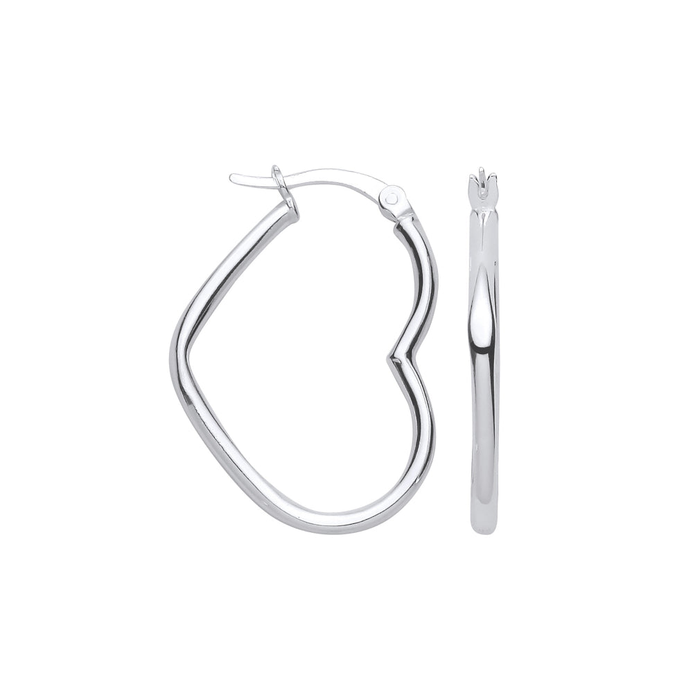 silver sideways hoop earrings - Carathea & Jools