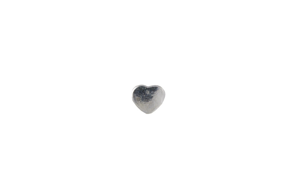 Silver Small Heart Nose Stud