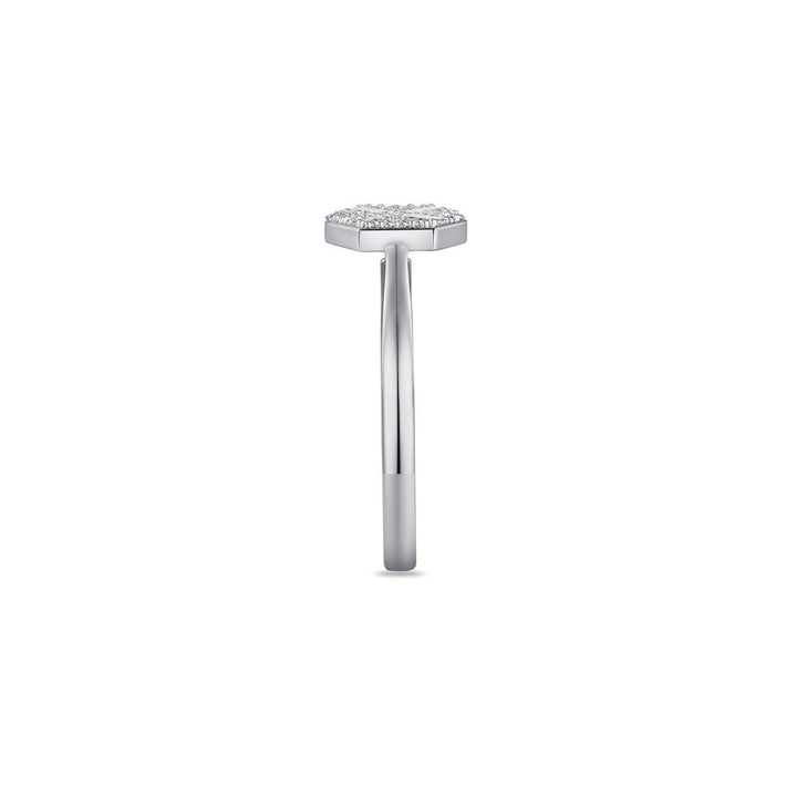 silver and CZ hexagonal ring - Carathea & Jools, Bridgwater jewellers