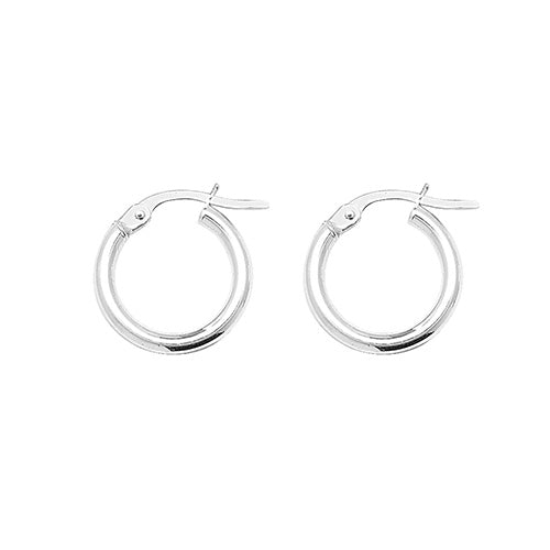 silver 10mm hoop earrings - Carathea jewellers