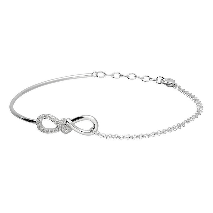 Silver infinity bracelet with cubic zirconias - Carathea & Jools