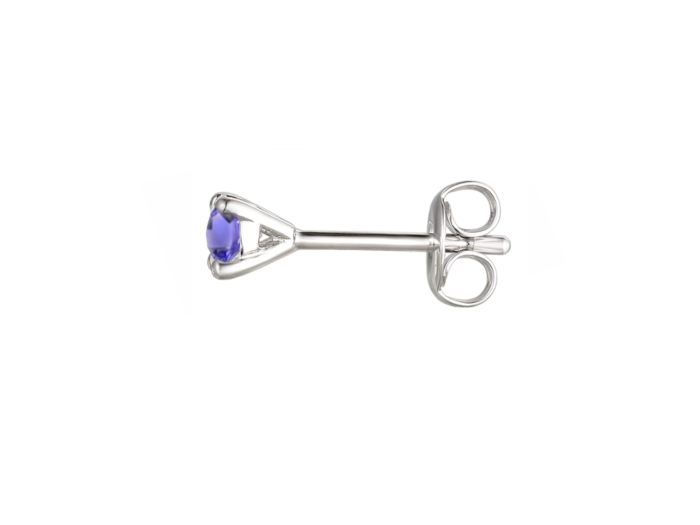 Silver claw-set 4 mm iolite stud earrings - Carathea at Jools