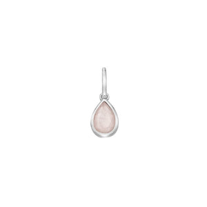 October Opal birthstone teardop silver charm pendant - Carathea jewellers