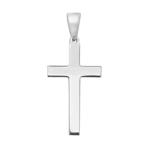 medium sized polished silver cross pendant - Carathea & Jools