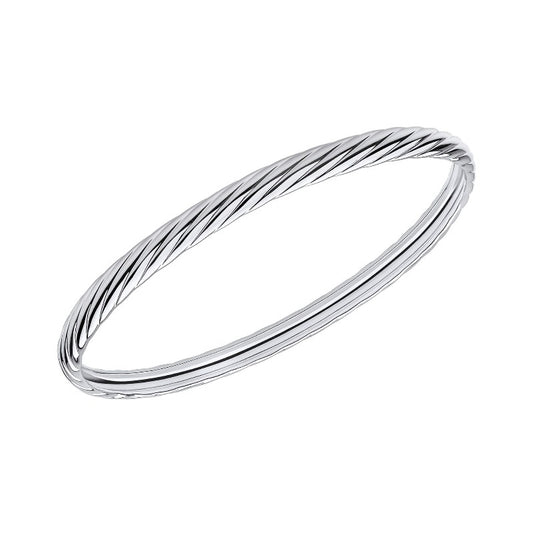 silver rope bangle - Carathea jewellers