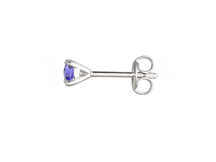 Silver claw-set 4 mm iolite stud earrings - Carathea & Jools