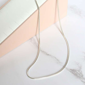 silver round snake chain necklace - Carathea jewellers