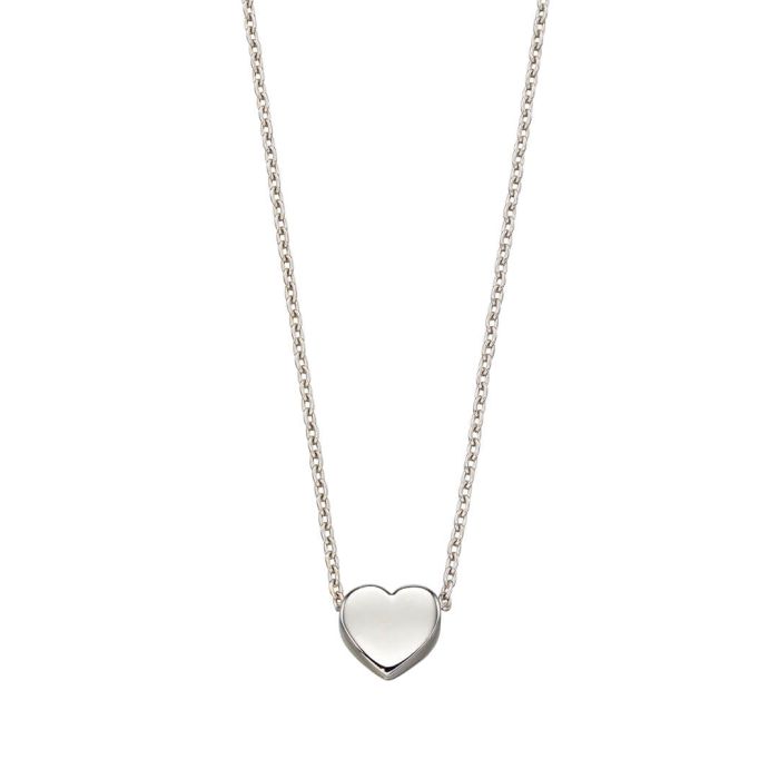 Silver Slider Heart Necklace