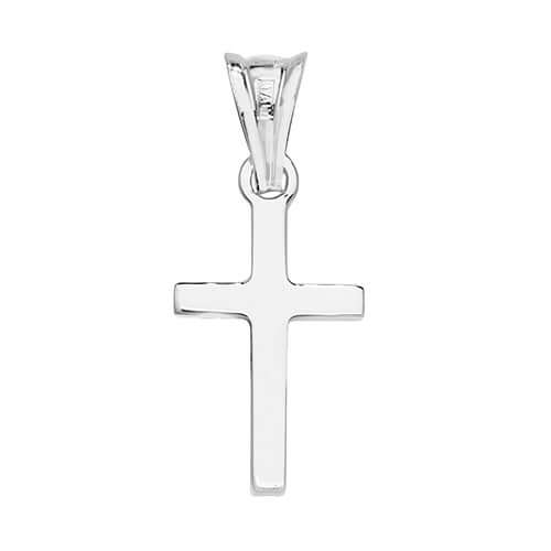 small silver plain cross pendant - Carathea jewellers