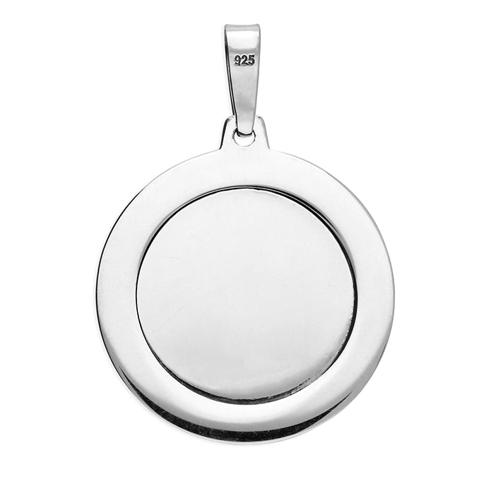 Silver Medium St Christopher Protect Us Pendant