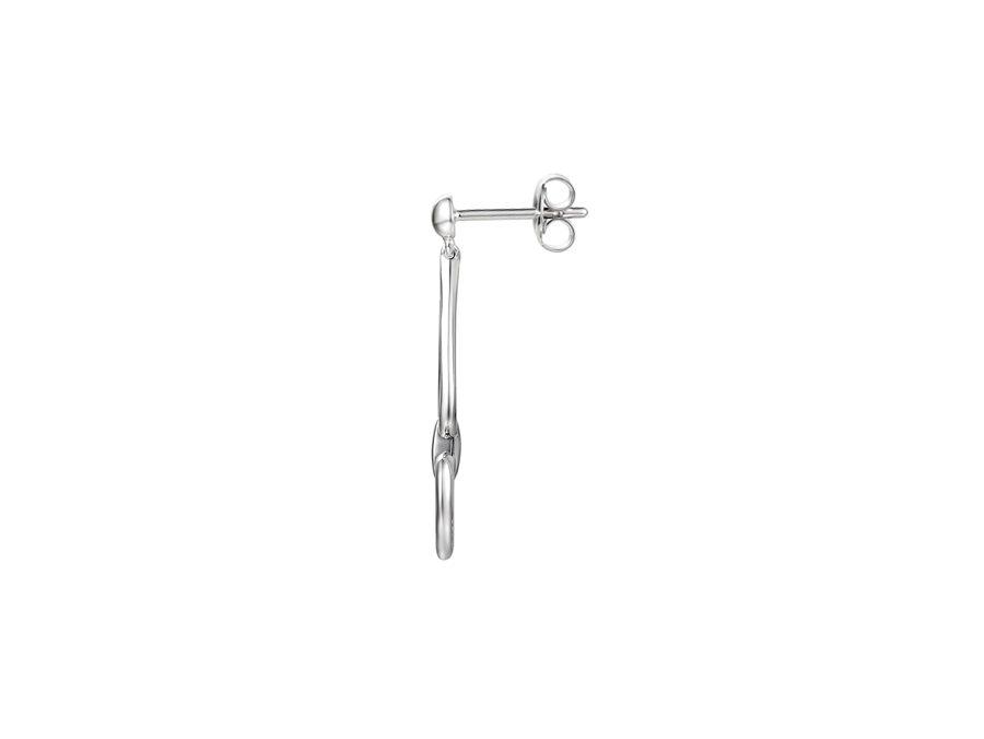 polished silver drop heart earrings | Carathea & Jools