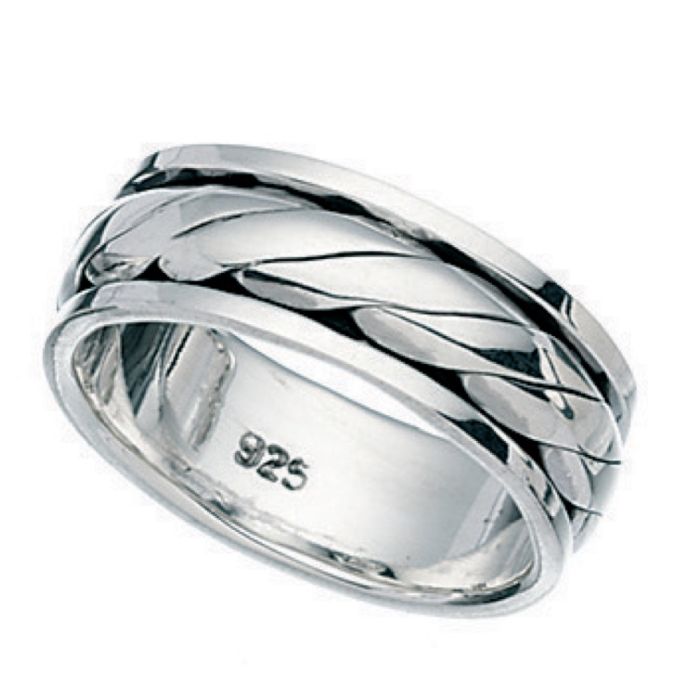 Turnt Silver Rings Silver Spinning Ring | Carathea