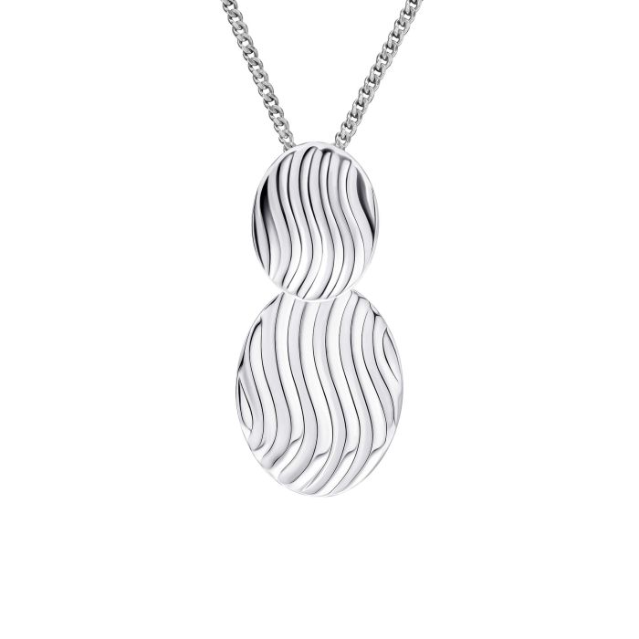 Wavy silver pendant.