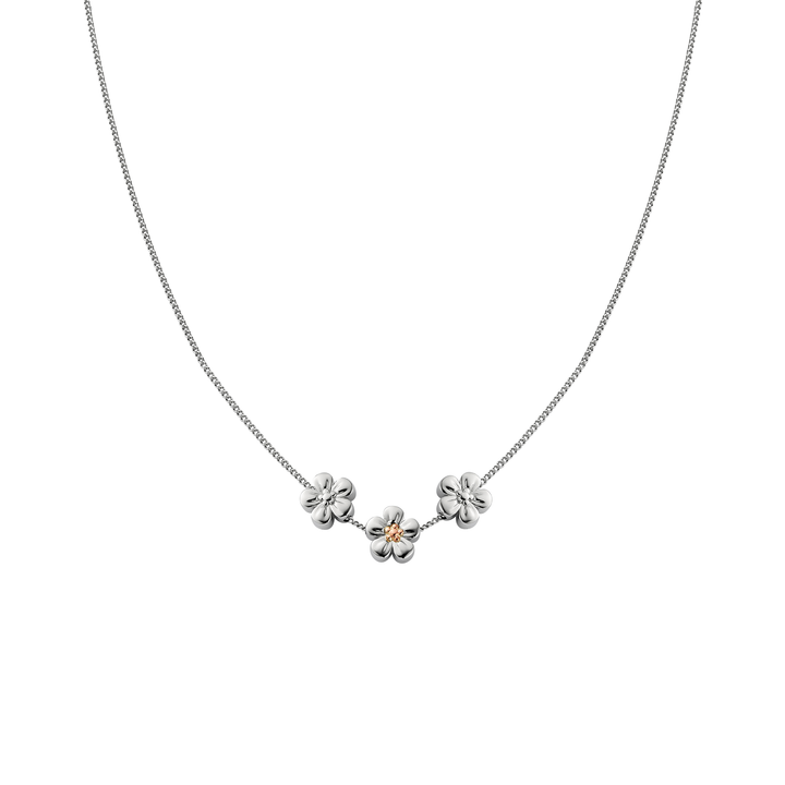 Silver & Welsh gold forget me not necklace- Carathea & Jools, Bridgwater