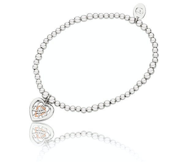 clogau gold Welsh royalty heart affinity bead bracelet - Carathea jewellers