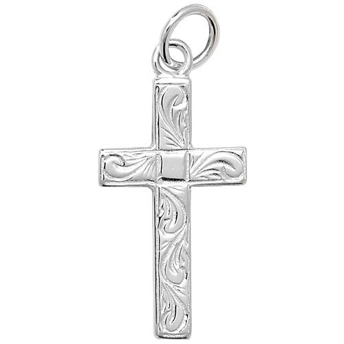 small silver engraved cross pendant - Carathea & Jools