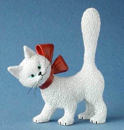 The Cats of Dubout "So Cute!" White Cat Sculpture