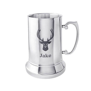 engraved stainless steel tankard -Carathea jewellers