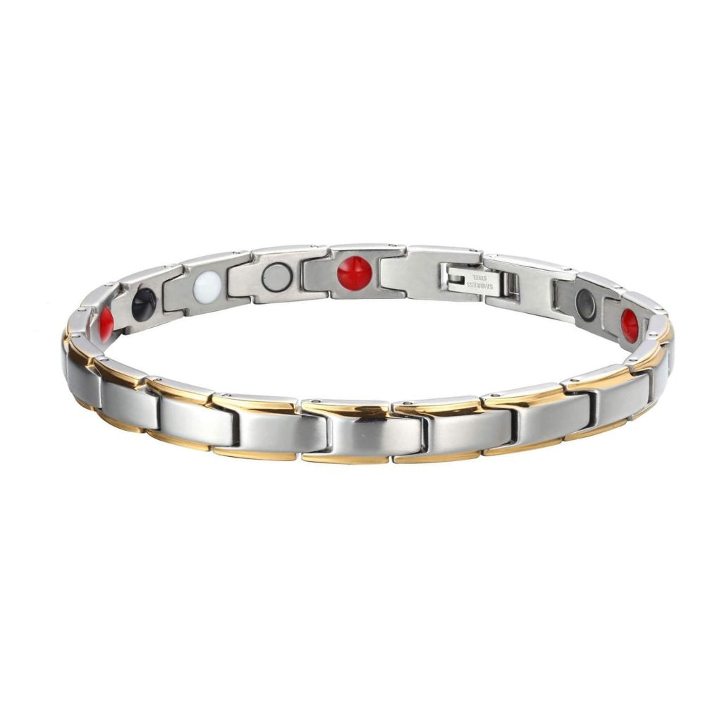 stainless steel bracelet with two tone color - Carathea jewellers