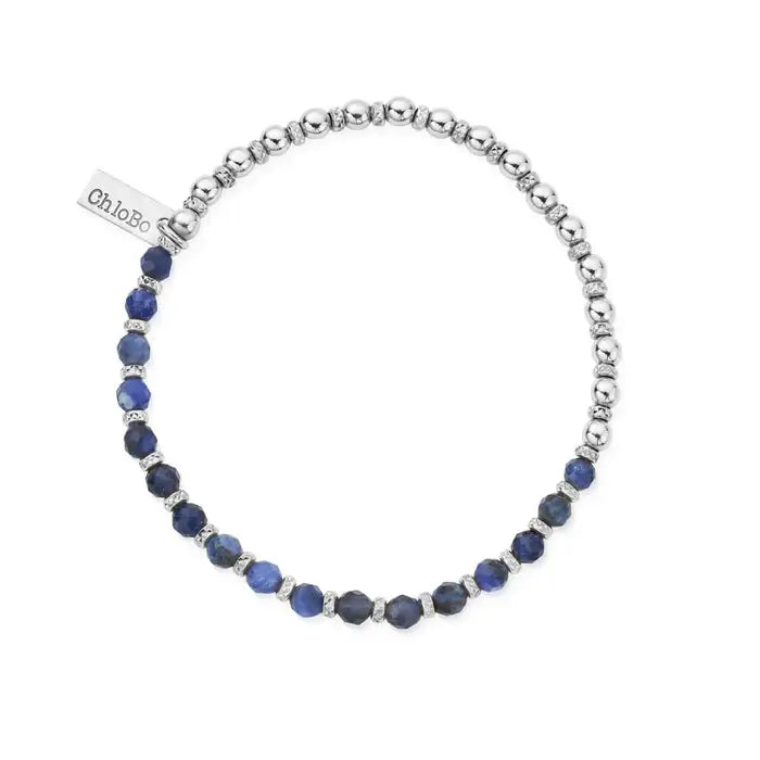 silver and sodalite stacking bracelet - Carathea Jewellery