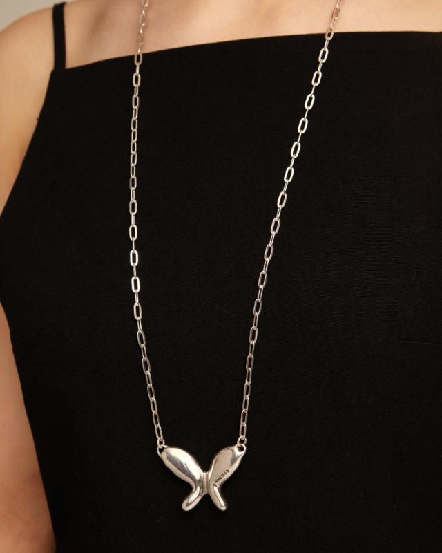 Silver plated butterfly necklace - Carathea jewellery