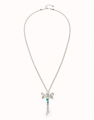 Uno de 50 Dragonfly necklace with green crystals - Carathea jewellers