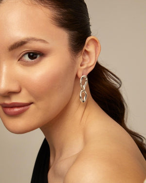 Uno de 50 double drop earrings - Carathea jewellers