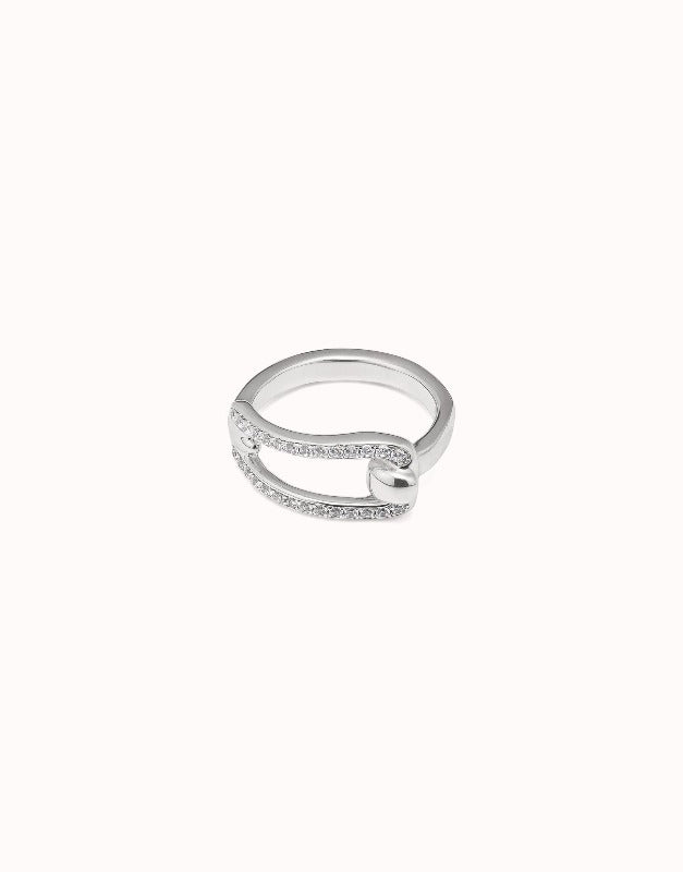 Uno de 50 Prosperity ring with white topaz - Carathea jewellers