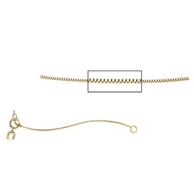 gold ventian box chain - adjustable 16-18" - Carathea jewellers