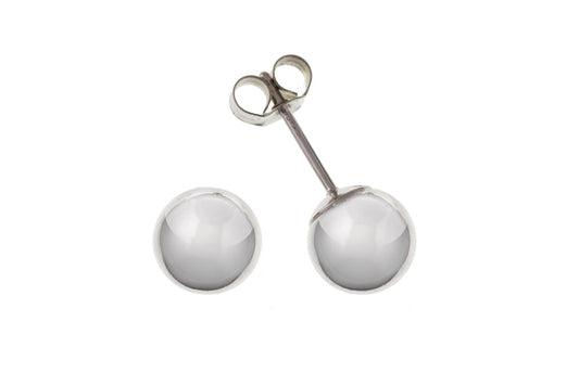 9ct white gold 4mm ball stud earrings - carathea jewellers